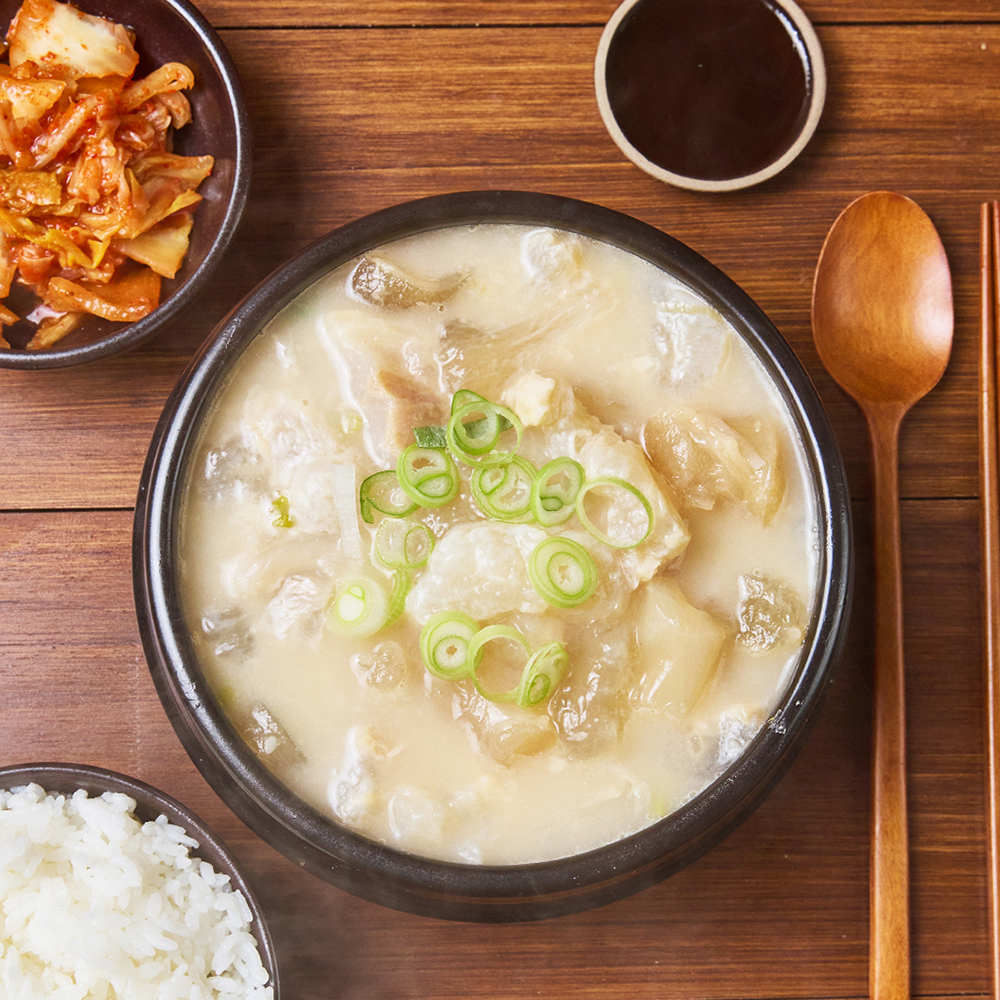 도가니탕 원재료명 봤더니 건더기는 수입 소스지 12%였어요 — 한우 사골 도가니탕 500g 5팩