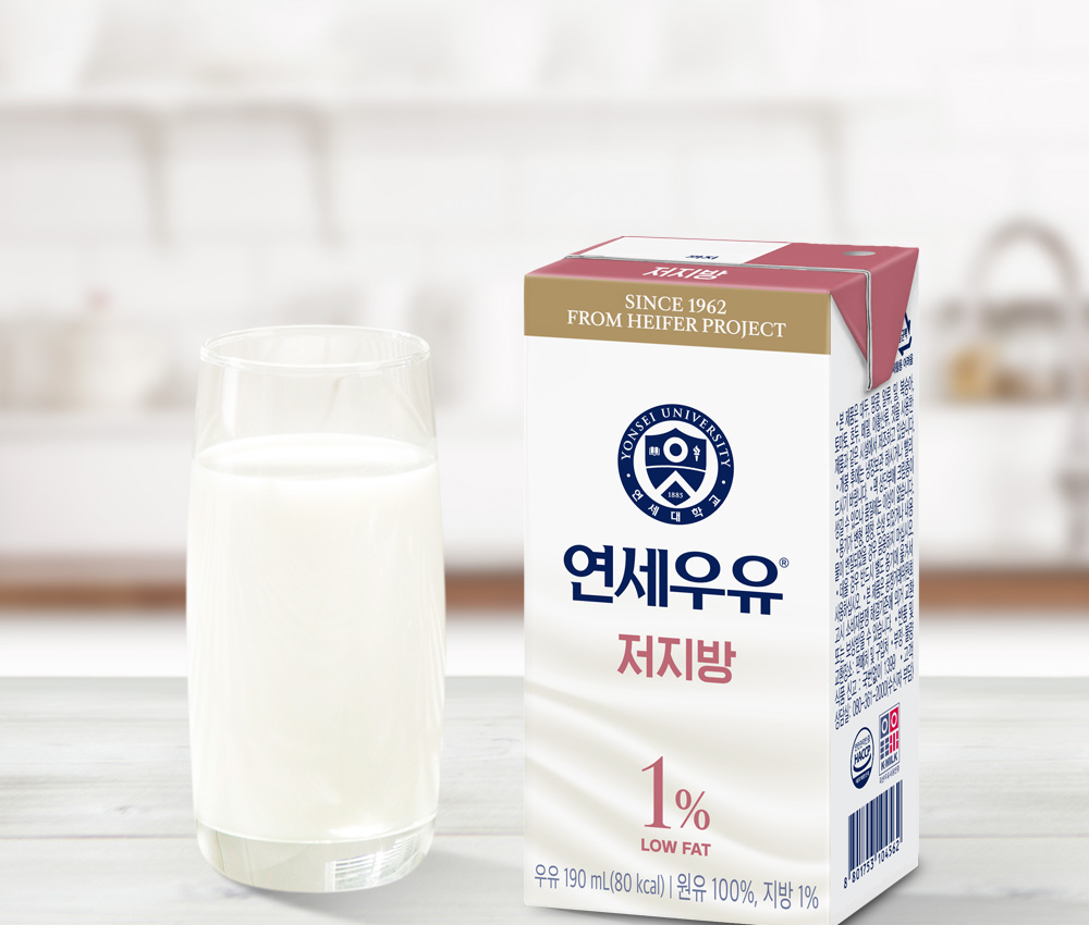 연세우유 저지방우유 190ml 제품 사진