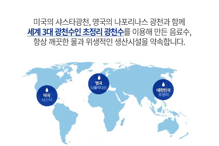 초정탄산수 상세, 세계 3대 광천수인 초정리 광천수를 이용해 만든 음료수