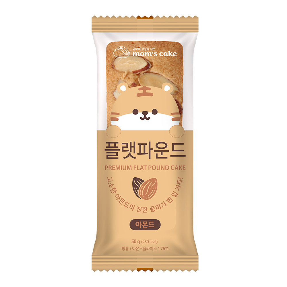 파운드케이크 칼로리, 한 개 250kcal에 포화지방은 하루치 47%예요 — 맘스케이크 플랫파운드 20개